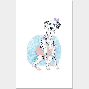 Dalmatian ballerina Posters and Art